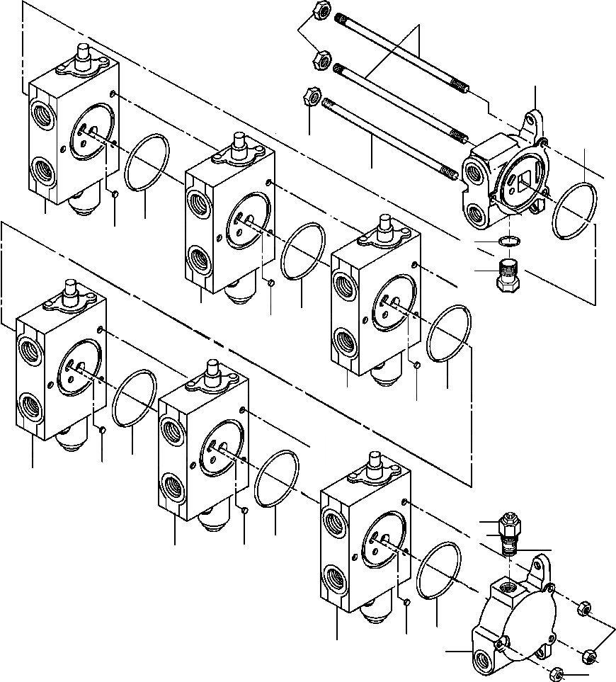 Схема запчастей Komatsu GD530A-1 - УПРАВЛЯЮЩ. КЛАПАН - ПРАВ. ГРУПП. ГИДРАВЛS