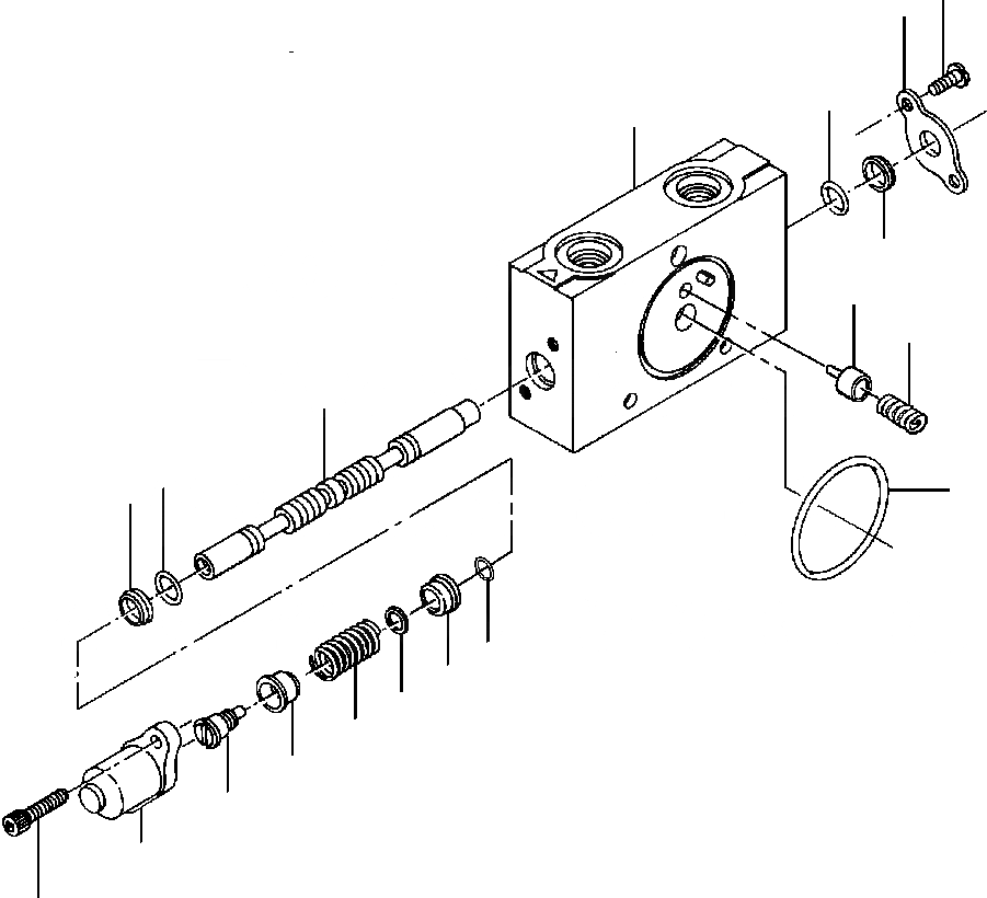 Схема запчастей Komatsu GD530A-1 - КЛАПАН SECTION УКЛОН. КОЛЕСА ГИДРАВЛS