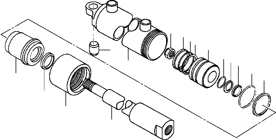 Схема запчастей Komatsu GD530A-1 - ЦИЛИНДР РУЛЕВ. УПР-Я ГИДРАВЛS