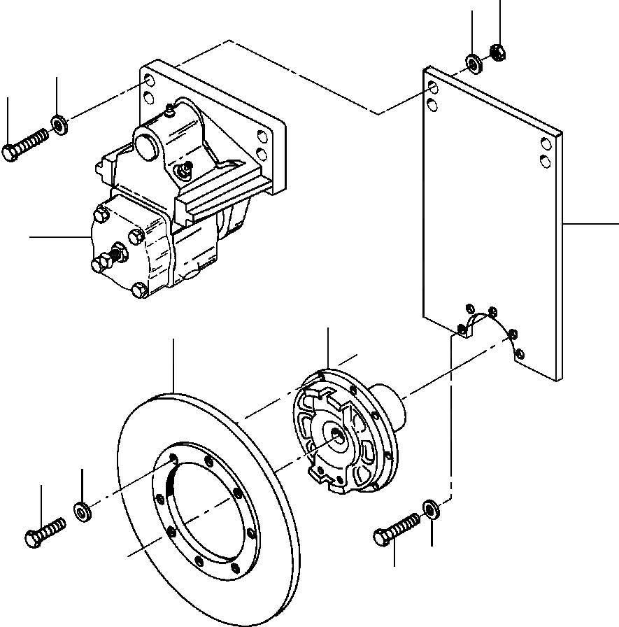 Схема запчастей Komatsu GD530A - СТОЯНОЧНЫЙ ТОРМОЗS - F ТОРМОЗ.S