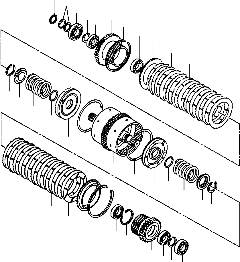 Схема запчастей Komatsu GD530A - МУФТА PACK - & ПРИВОД TRAIN