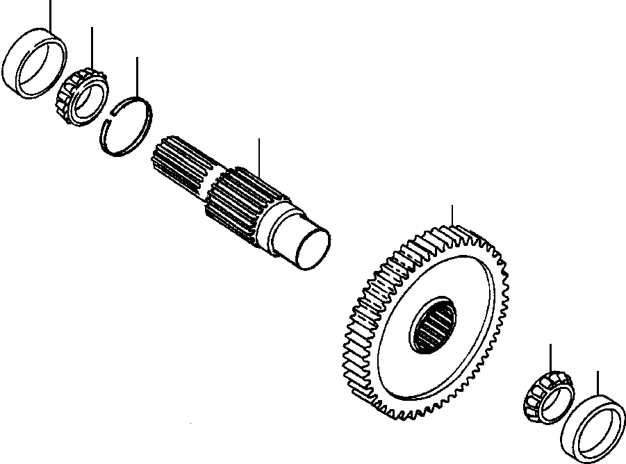Схема запчастей Komatsu GD530A - ВЫХОДНОЙ ВАЛ ПРИВОД TRAIN
