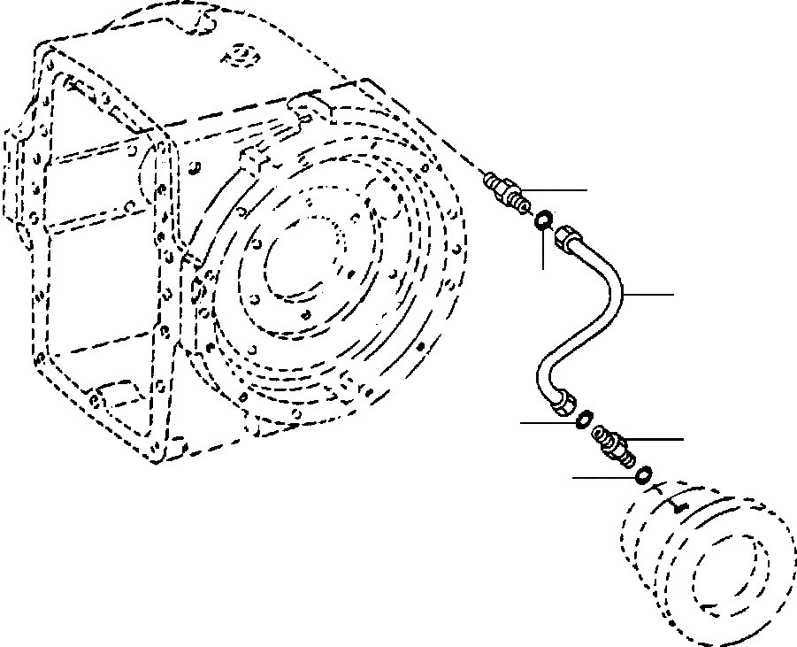 Схема запчастей Komatsu GD530A - БЛОКИР./UNБЛОКИР. ДИФФЕРЕНЦ. КОРПУС МАСЛ. ЛИНИИ ПРИВОД TRAIN