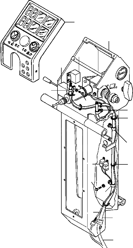 Схема запчастей Komatsu GD530A - РУЛЕВ. УПРАВЛЕНИЕ КОНСОЛЬ ЭЛЕКТРОПРОВОДКА ЭЛЕКТР.
