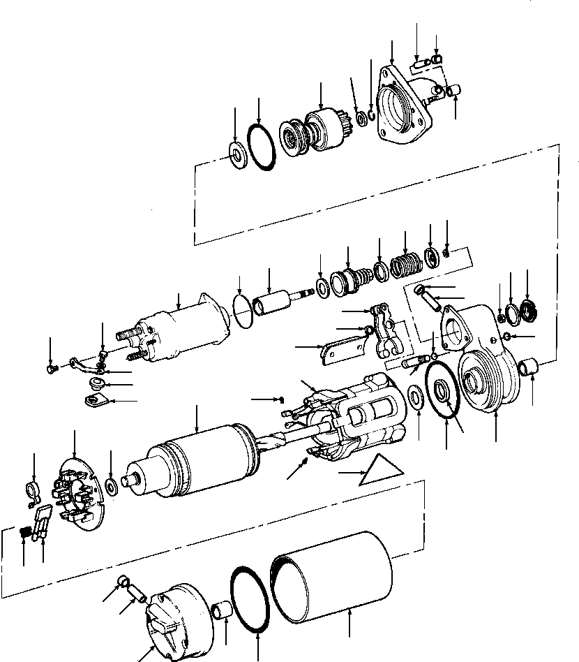 Схема запчастей Komatsu GD530A - CRANKING МОТОР ЭЛЕКТР.