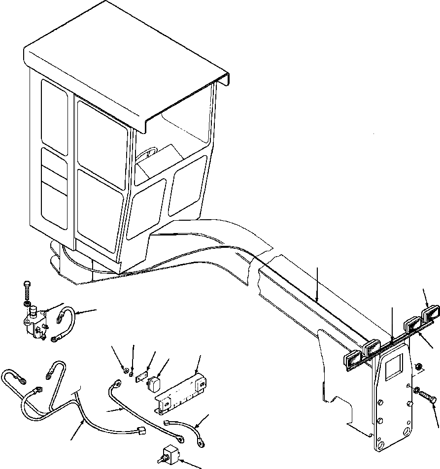 Схема запчастей Komatsu GD530A - ПЕРЕДН. BAR HI-НИЗ. BEAM HEAD LIGHT УСТАНОВКА HALOGEN ОСВЕЩЕНИЕS ЭЛЕКТР.