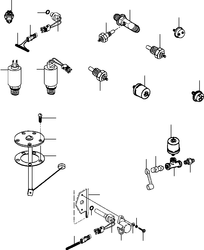 Схема запчастей Komatsu GD530A - SENDING БЛОКS заводской номер 8 И DOWN ЭЛЕКТР.