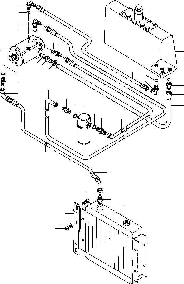 Схема запчастей Komatsu GD530A - BASIC ГИДРАВЛS AWD - БАК - МАСЛООХЛАДИТЕЛЬ ГИДРАВЛS