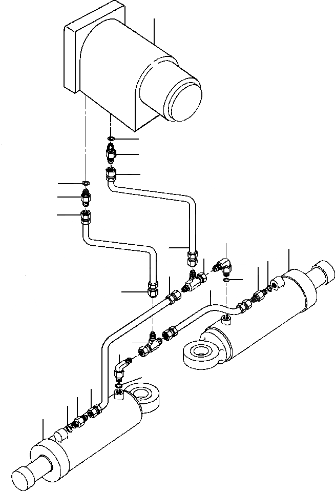Схема запчастей Komatsu GD530A - ЦИЛИНДР РУЛЕВ. УПР-Я ЛИНИЯ АКТУАТОРАS ГИДРАВЛS
