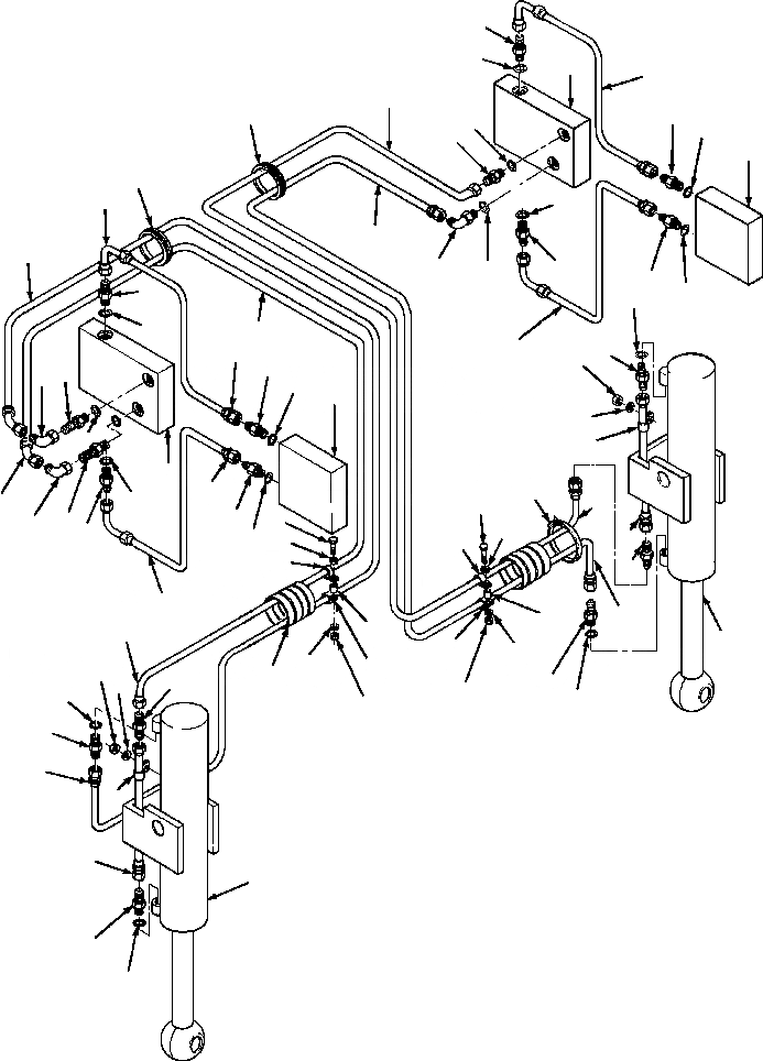 Схема запчастей Komatsu GD530A - СЦЕПНОЕ УСТРОЙСТВО LIFT ЛИНИЯ АКТУАТОРАS ПРАВ. BIASED ОТВАЛ ПОДВЕСКА ГИДРАВЛS