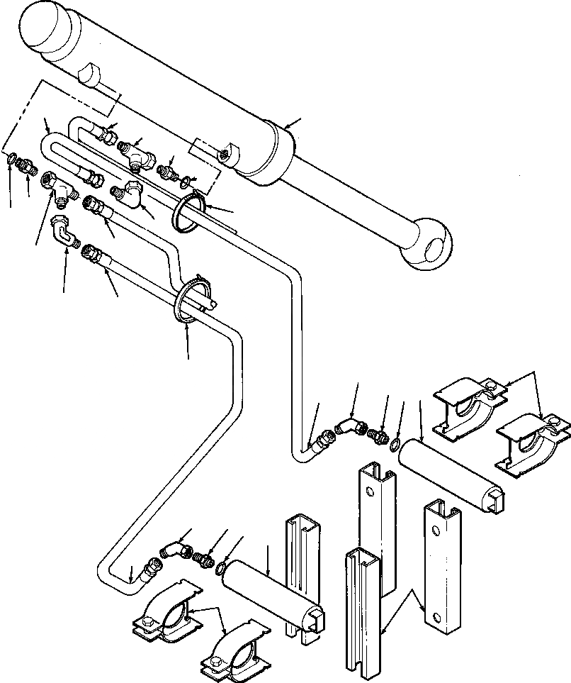 Схема запчастей Komatsu GD530A - БОКОВ. СДВИГ СЦЕПН. УСТР-ВА АККУМУЛЯТОР ПРАВ. BIASED ОТВАЛ ПОДВЕСКА ГИДРАВЛS