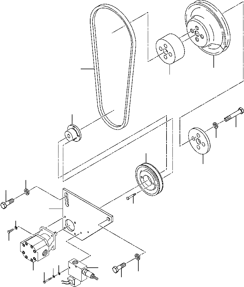 Схема запчастей Komatsu GD530A - БЛОКИР./UNБЛОКИР. ДИФФЕРЕНЦ. КРЕПЛЕНИЕ ГИДР. НАСОСА заводской номер 7 И UP ГИДРАВЛS