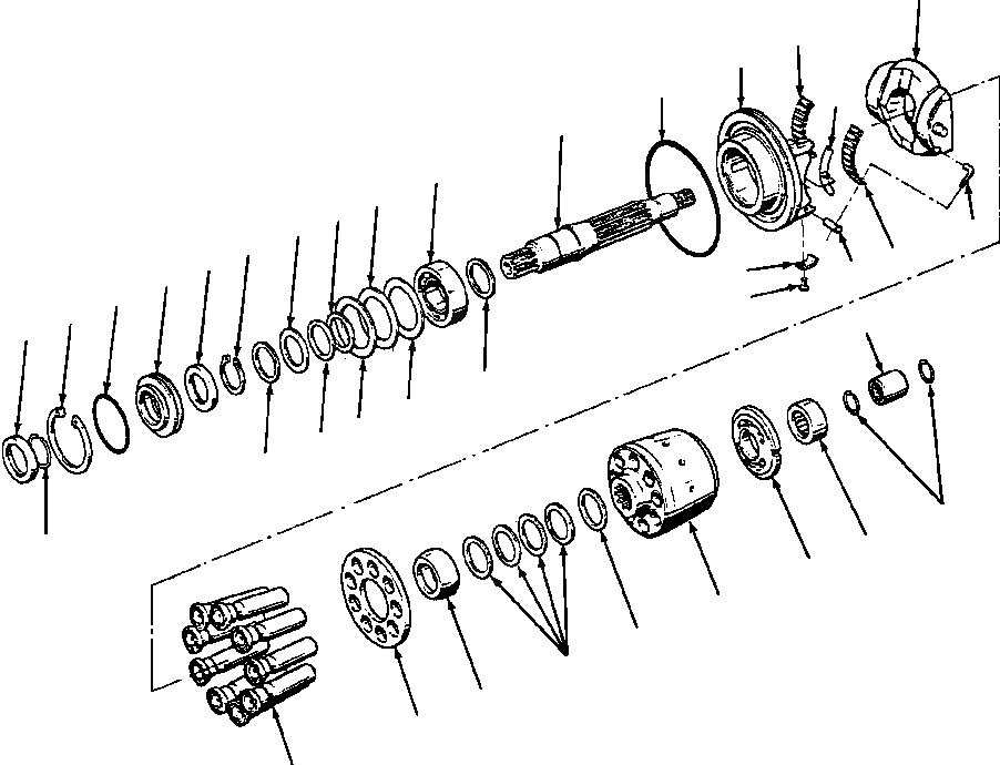 Схема запчастей Komatsu GD530A - AWD НАСОС ПОВОРОТН. ГРУППА ГИДРАВЛS