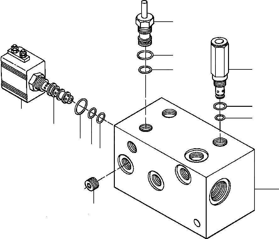 Схема запчастей Komatsu GD530A - JUNCTION БЛОК ПРАВ. BIASED ОТВАЛ ПОДВЕСКА ГИДРАВЛS