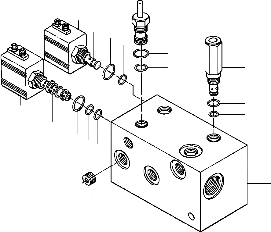 Схема запчастей Komatsu GD530A - JUNCTION БЛОК ПРАВ. & ЛЕВ. 9ш ОТВАЛ ПОДВЕСКА ГИДРАВЛS