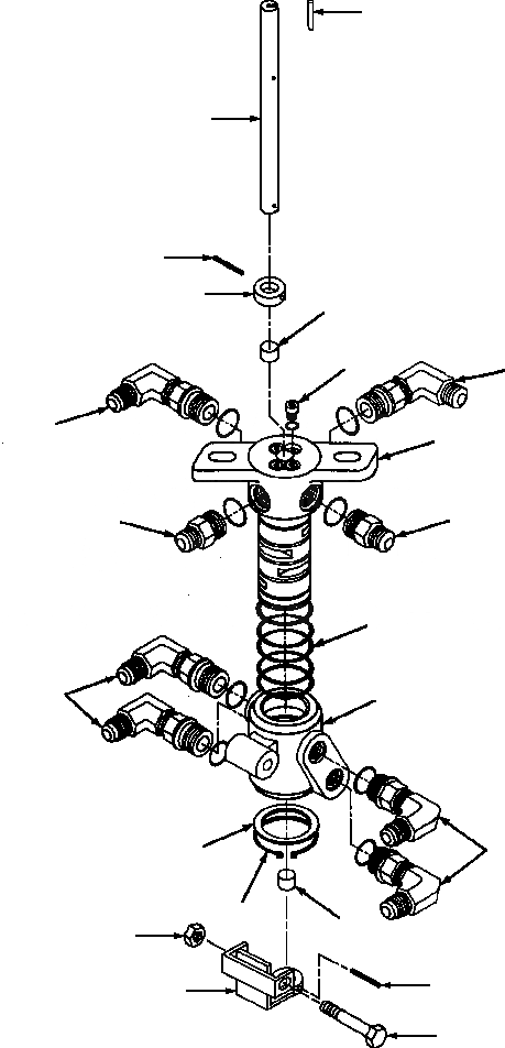 Схема запчастей Komatsu GD530A - FOUR-WAY SWIVEL БЛОК USED С ОТВАЛ PRO ГИДРАВЛS