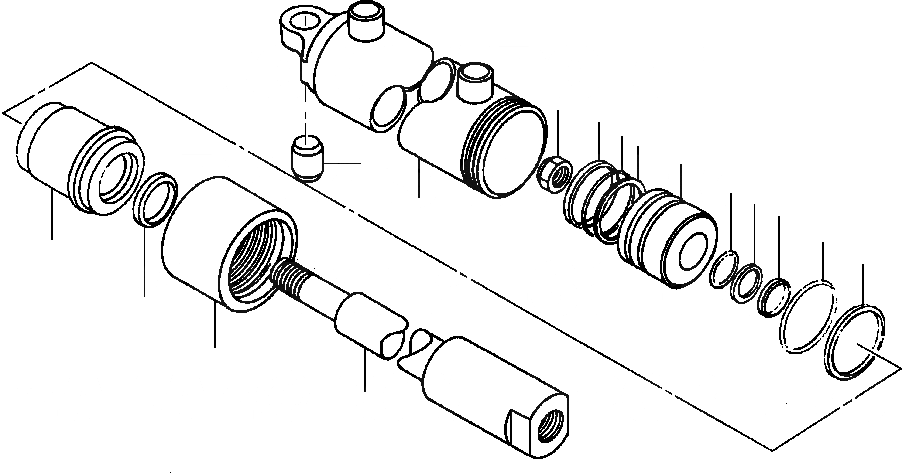 Схема запчастей Komatsu GD530A - ЦИЛИНДР РУЛЕВ. УПР-Я ГИДРАВЛS