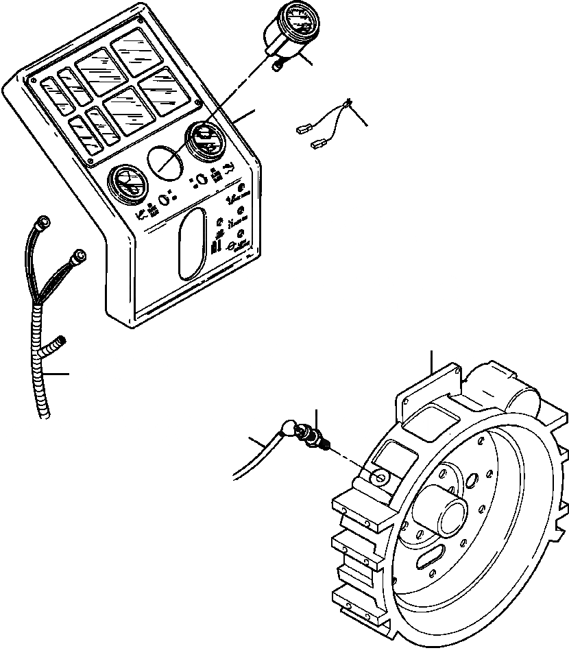 Схема запчастей Komatsu GD530A - ТАХОМЕТР УСТАНОВКА INSTRUMENTS