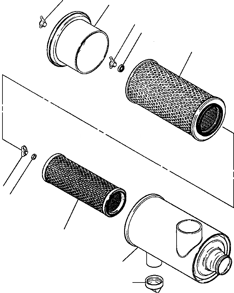 Схема запчастей Komatsu GD530A - ВОЗДУХООЧИСТИТЕЛЬ POWER