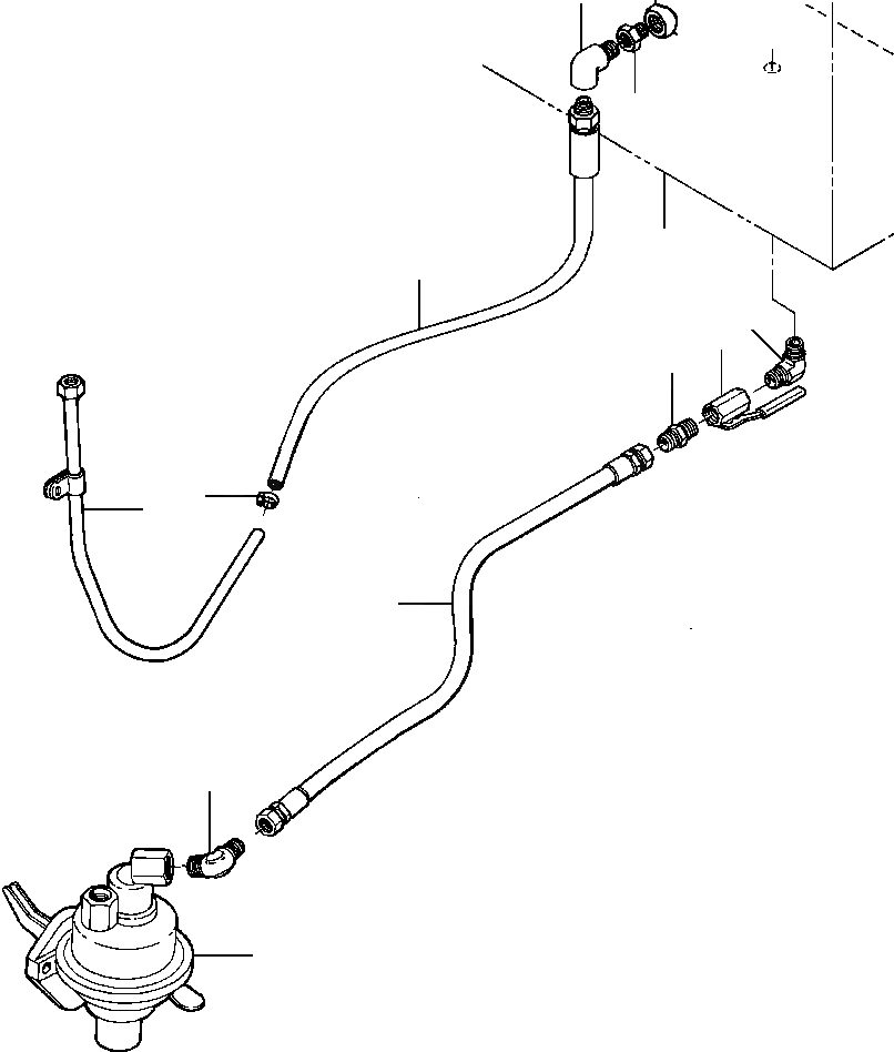 Схема запчастей Komatsu GD530A - ТОПЛИВНАЯ ЛИНИЯ POWER