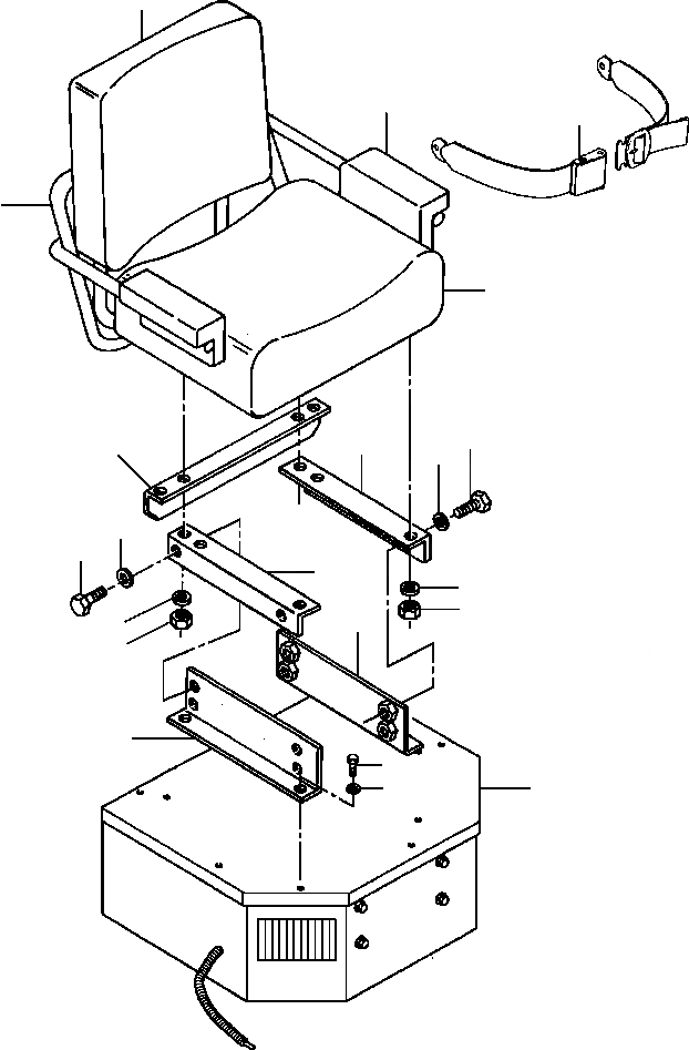 Схема запчастей Komatsu GD530A - СТАНДАРТН. СИДЕНЬЕ КРЕПЛЕНИЕ SUPERSTRUCTURE