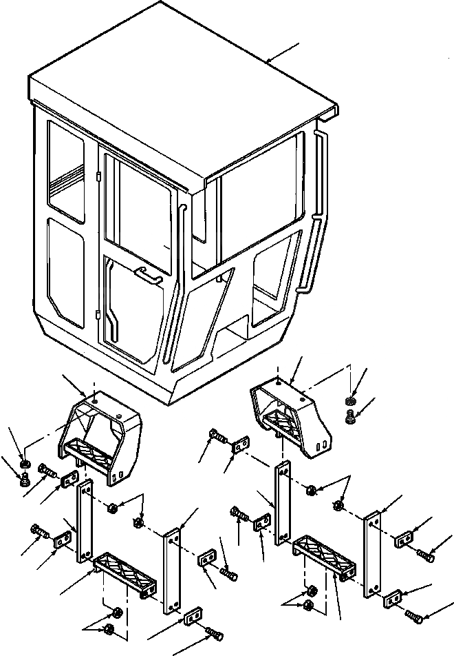 Схема запчастей Komatsu GD530A - КАБИНА СТУПЕНИS SUPERSTRUCTURE