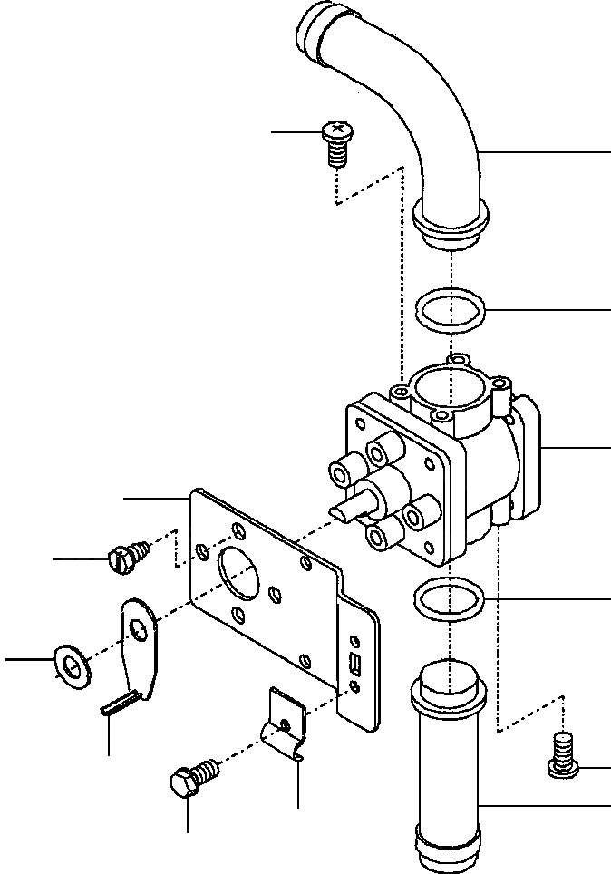 Схема запчастей Komatsu GD530A - ОБОГРЕВАТЕЛЬ. УПРАВЛЯЮЩ. КЛАПАН заводской номер 7 И DOWN SUPERSTRUCTURE
