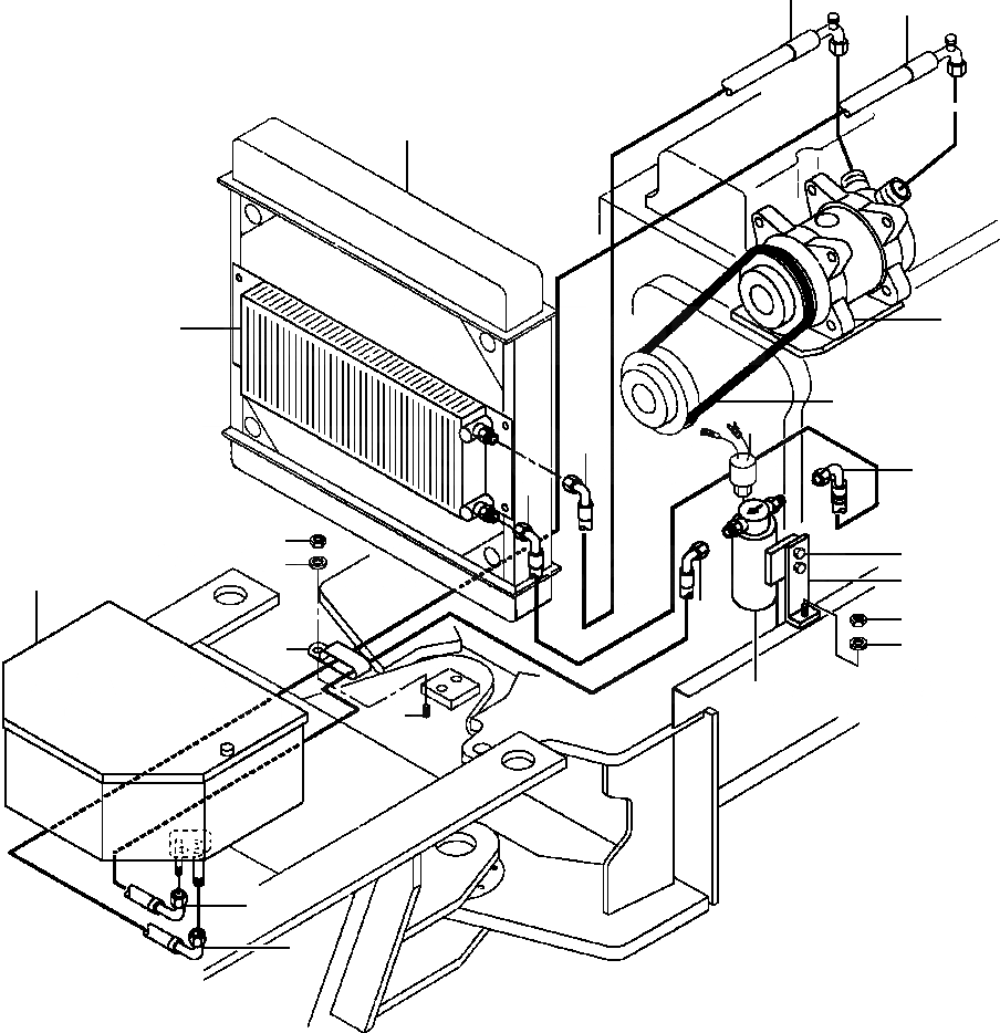 Схема запчастей Komatsu GD530A - КОНДИЦ. ВОЗДУХА ЛИНИИ SUPERSTRUCTURE
