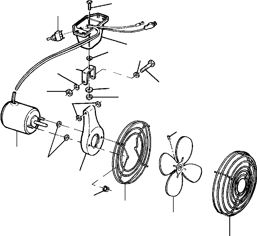 Схема запчастей Komatsu GD530A - АНТИОБЛЕДЕНИТЕЛЬ ВЕНТИЛЯТОР ПЕРЕДН. & ЗАДН. - заводской номер 97 И UP SUPERSTRUCTURE