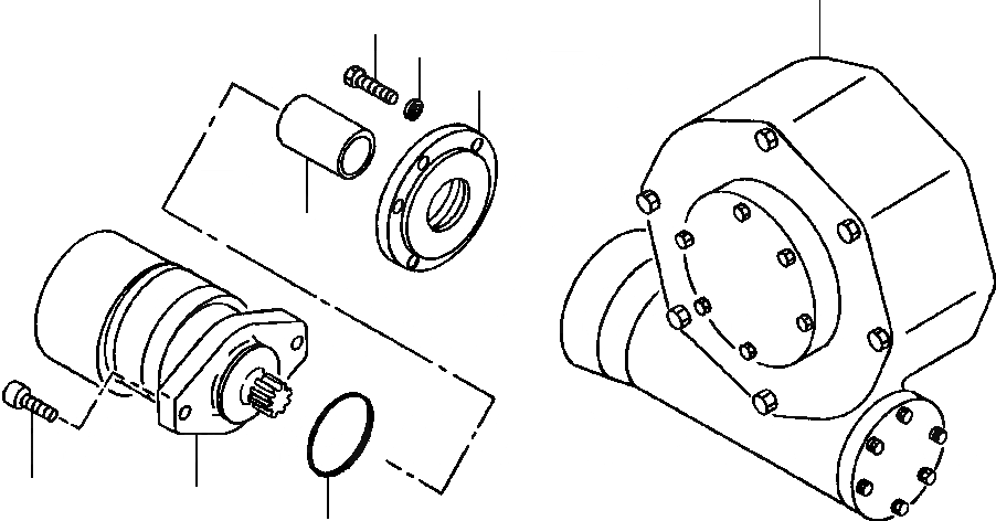 Схема запчастей Komatsu GD530A - КОЛЬЦЕВ.РЕВЕРС ПРИВОД F КРЕПЛЕНИЕED ОБОРУД-Е