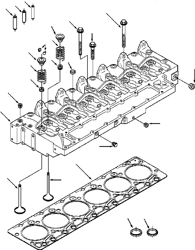 Схема запчастей Komatsu GD530A - ГОЛОВКА ЦИЛИНДРОВ ГОЛОВКА ЦИЛИНДРОВ