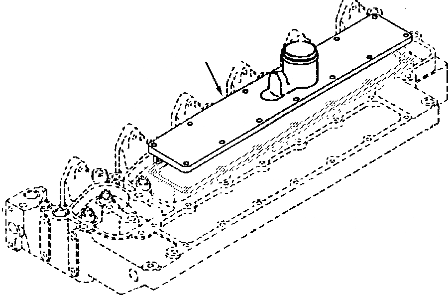 Схема запчастей Komatsu GD530A - INTAKE КОЛЛЕКТОР COVER ГОЛОВКА ЦИЛИНДРОВ
