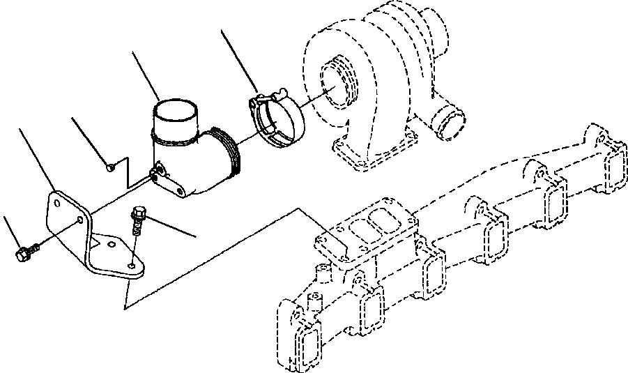 Схема запчастей Komatsu GD530A - ОТВОД ВЫХЛОПН. ГАЗОВ ГОЛОВКА ЦИЛИНДРОВ