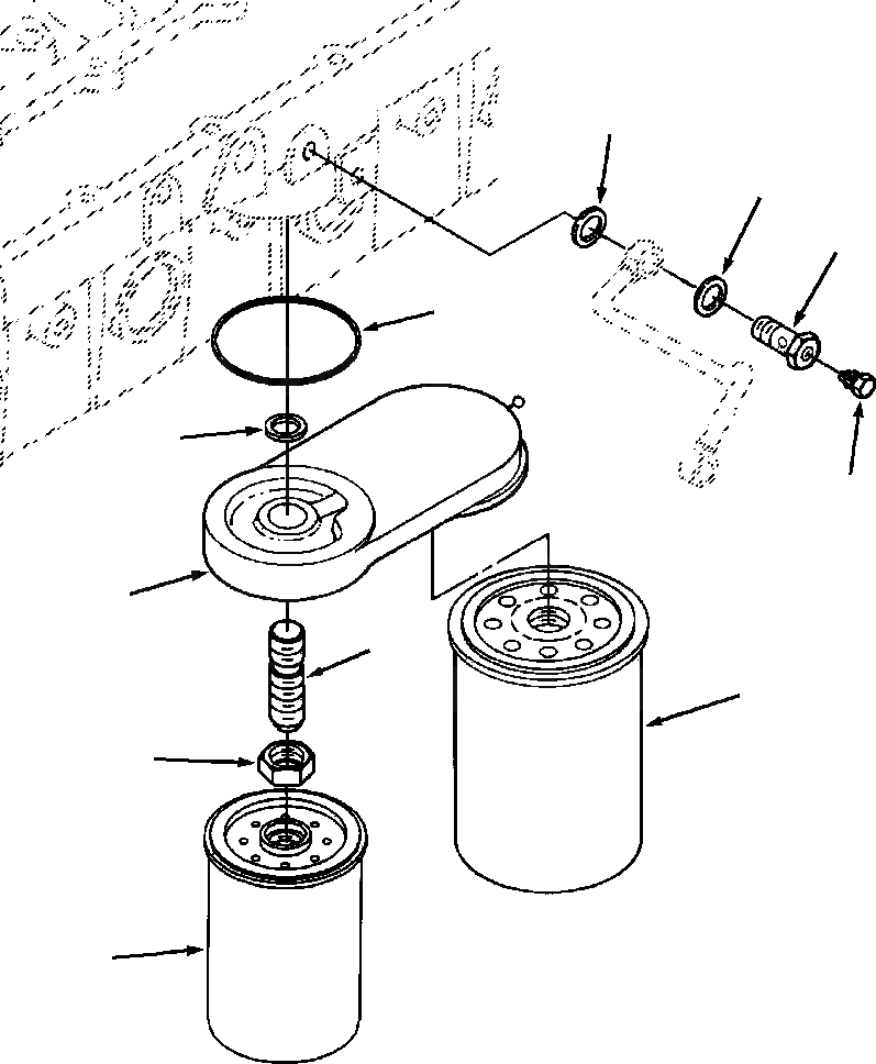Схема запчастей Komatsu GD530A - ТОПЛИВН. ФИЛЬТР. - ДВОЙН. ТОПЛИВН. СИСТЕМА