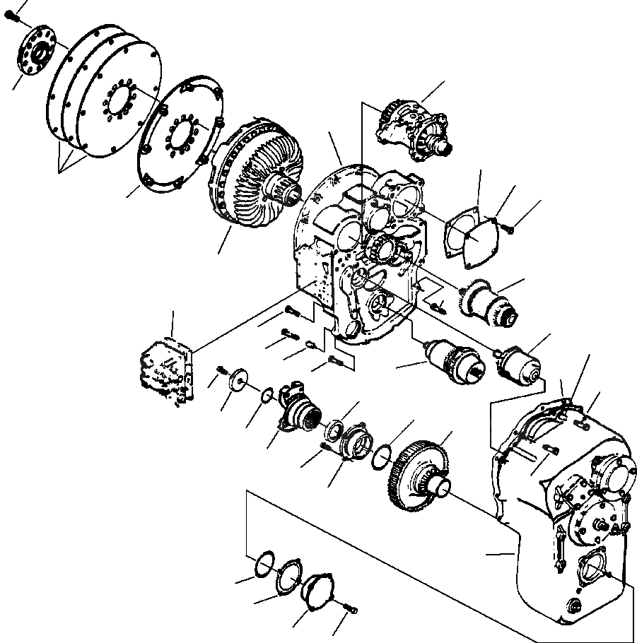 Схема запчастей Komatsu GD530A - ТРАНСМИССИЯ И ГИДРОТРАНСФОРМАТОР ПРИВОД TRAIN