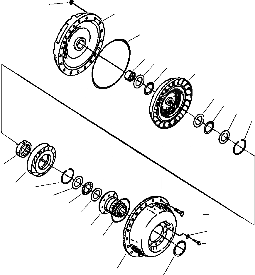 Схема запчастей Komatsu GD530A - ГИДРОТРАНСФОРМАТОР ПРИВОД TRAIN