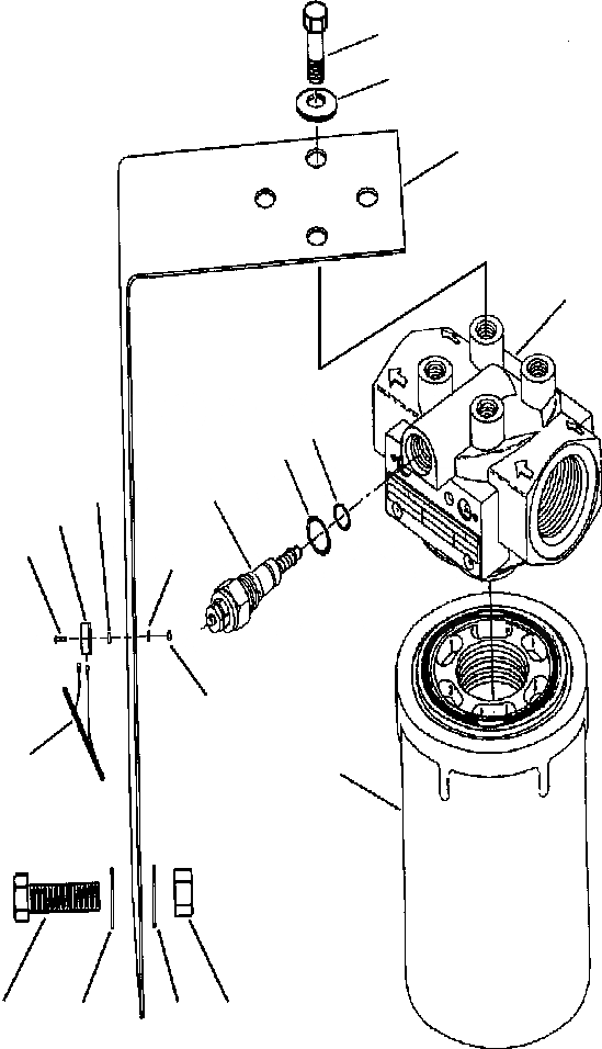Схема запчастей Komatsu GD530A - CONVERTER МАСЛ. ФИЛЬТР ПРИВОД TRAIN