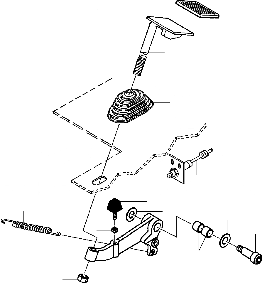 Схема запчастей Komatsu GD530A - DEМУФТА ПЕДАЛЬ ПРИВОД TRAIN