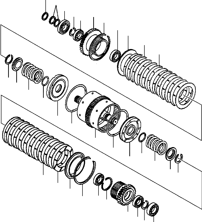Схема запчастей Komatsu GD530A - МУФТА PACK - И ПРИВОД TRAIN