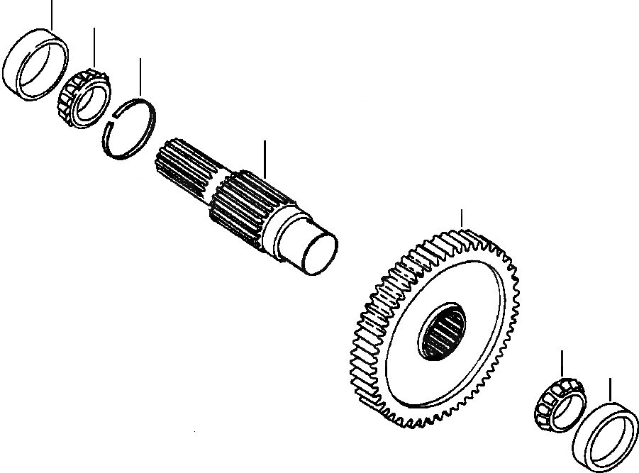Схема запчастей Komatsu GD530A - ВЫХОДНОЙ ВАЛ ПРИВОД TRAIN