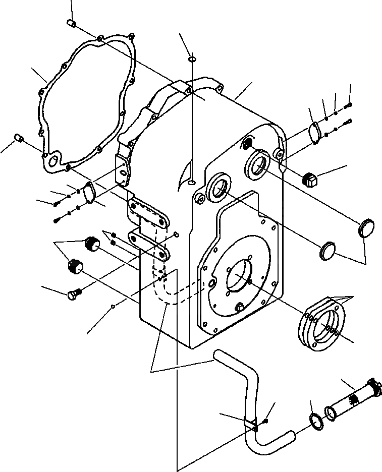 Схема запчастей Komatsu GD530A - ОСНОВН. КОРПУС ПРИВОД TRAIN