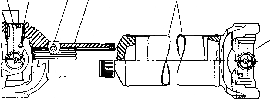 Схема запчастей Komatsu GD530A - ВЕДУЩ. ВАЛ ПРИВОД TRAIN