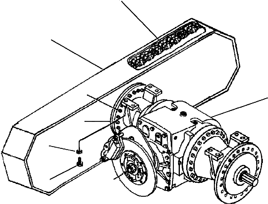 Схема запчастей Komatsu GD530A - КОНЕЧНАЯ ПЕРЕДАЧА И СДВОЕНН.S MACHINES БЕЗ PLANETARY ПРИВОД TRAIN