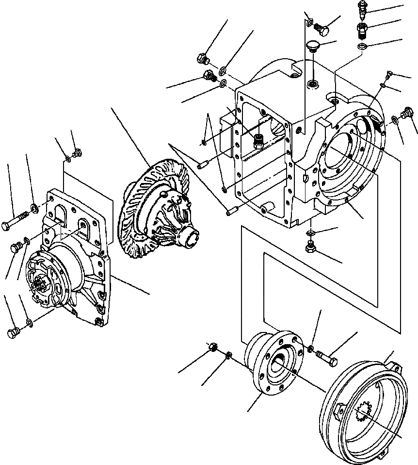 Схема запчастей Komatsu GD530A - NOSПАЛЕЦ ДИФФЕРЕНЦ. КОРПУС ASSEMBLY ПРИВОД TRAIN