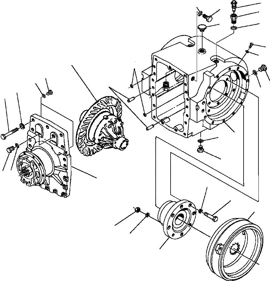 Схема запчастей Komatsu GD530A - БЛОКИР./UNБЛОКИР. ДИФФЕРЕНЦ. КОРПУС ASSEMBLY ПРИВОД TRAIN