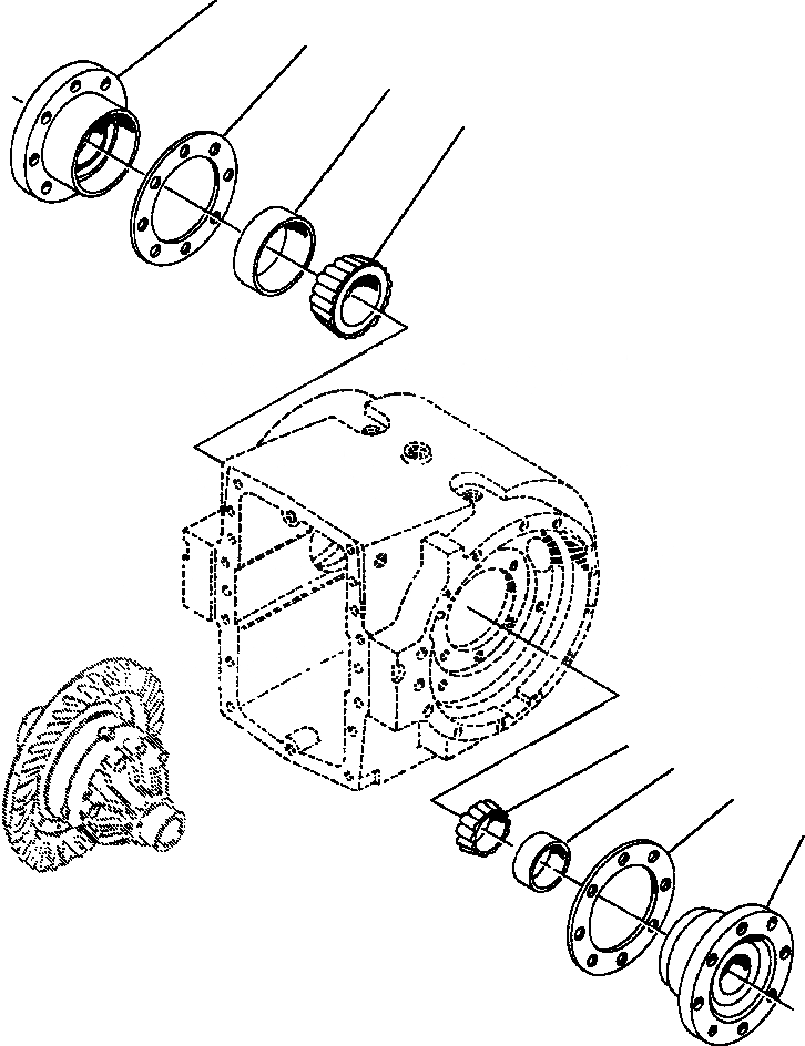 Схема запчастей Komatsu GD530A - NOSПАЛЕЦ ДИФФЕРЕНЦ. ПОДШИПНИК QUILLS ПРИВОД TRAIN