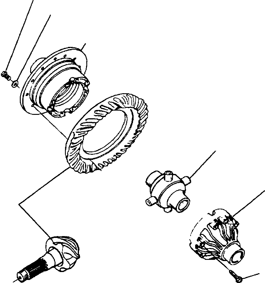Схема запчастей Komatsu GD530A - NOSПАЛЕЦ ДИФФЕРЕНЦ. ASSEMBLY ПРИВОД TRAIN