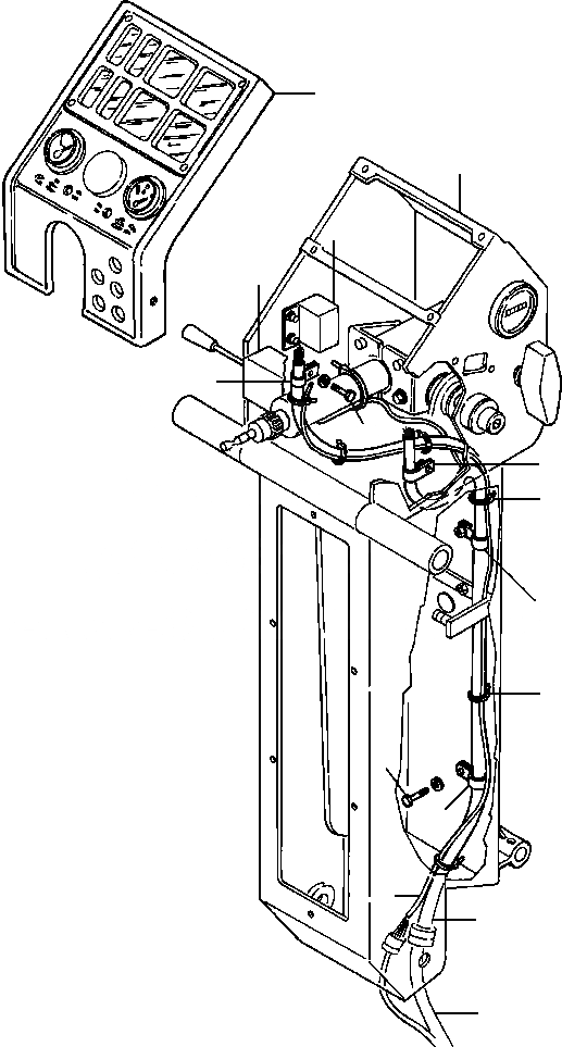 Схема запчастей Komatsu GD530A - РУЛЕВ. УПРАВЛЕНИЕ КОНСОЛЬ ЭЛЕКТРОПРОВОДКА ЭЛЕКТР.