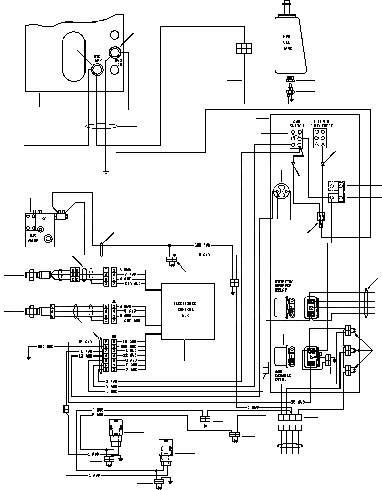 Схема запчастей Komatsu GD530A - ALL КОЛЕСА ПРИВОД ЭЛЕКТРОПРОВОДКА DIAGRAM ЭЛЕКТР.