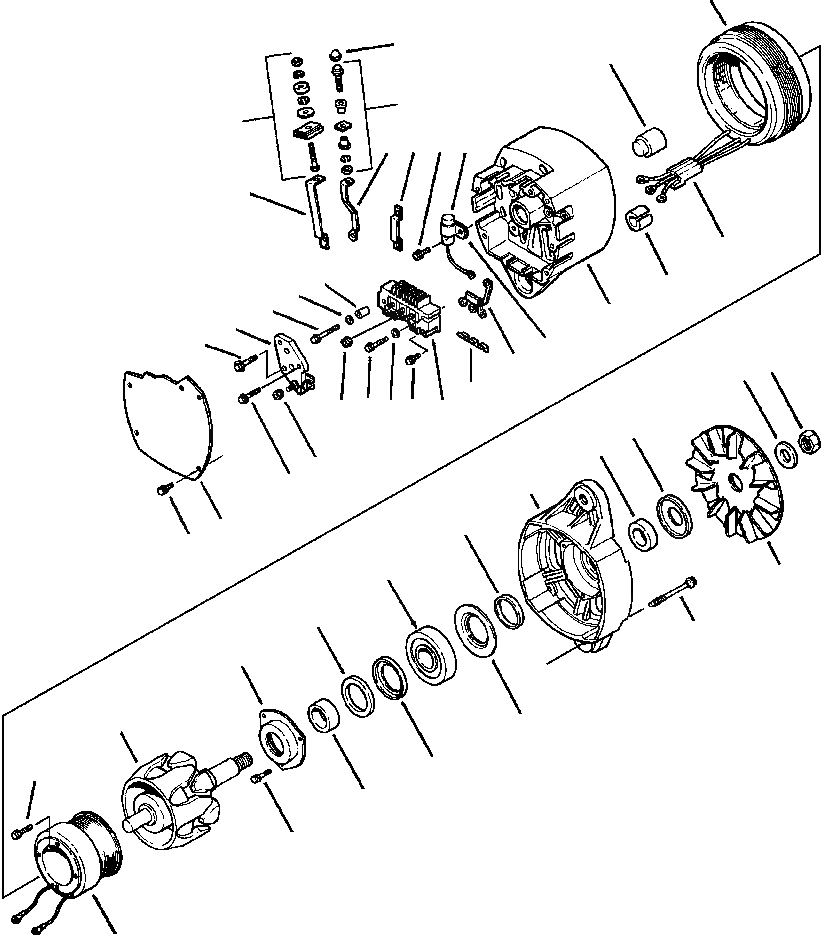 Схема запчастей Komatsu GD530A - ГЕНЕРАТОР - A MODEL SI ЭЛЕКТР.